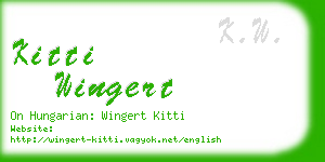 kitti wingert business card
